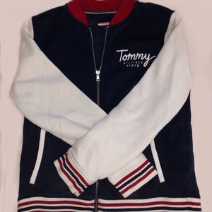 Rare Tommy Hilfiger leather man style zip up
